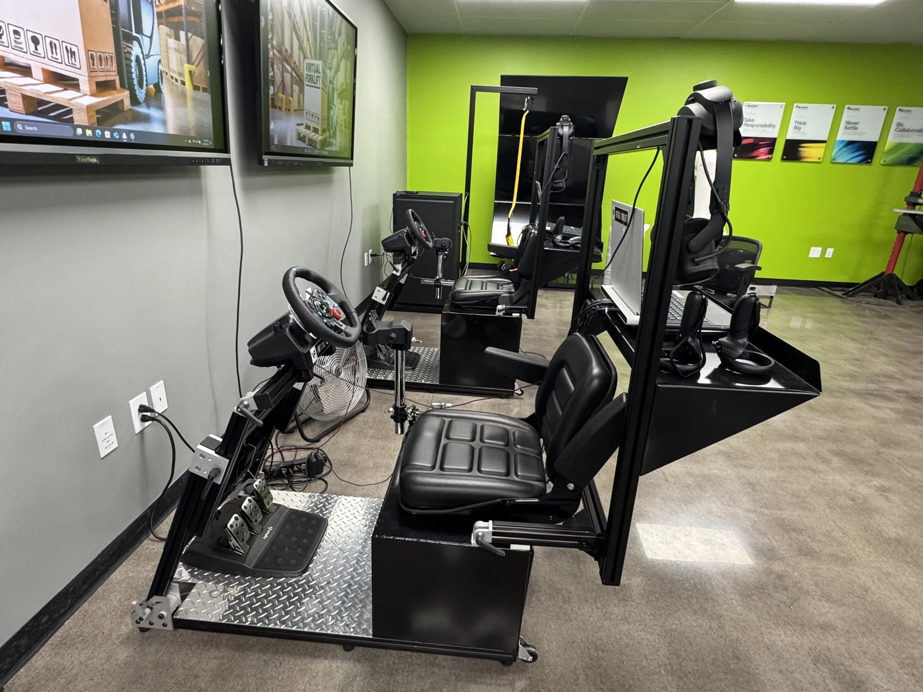 Two Classroom Standard platforms in a training room