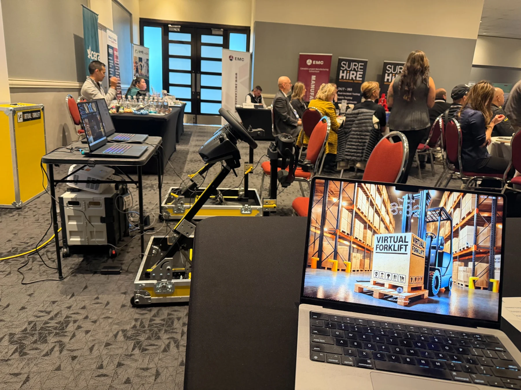 The NEXUS demonstration area at the conference.