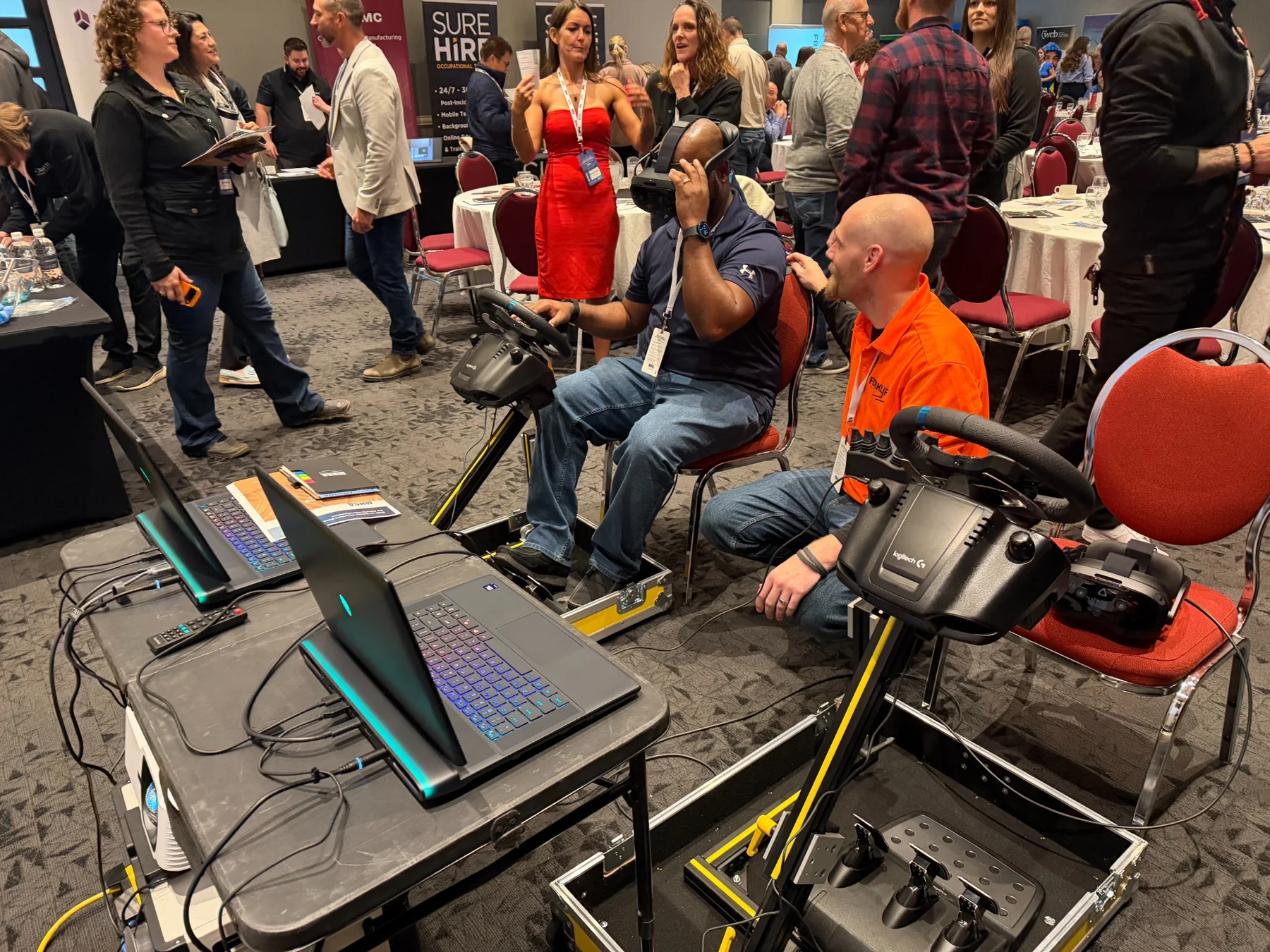 Hands-on demonstrations bring the equipment into the conversation.