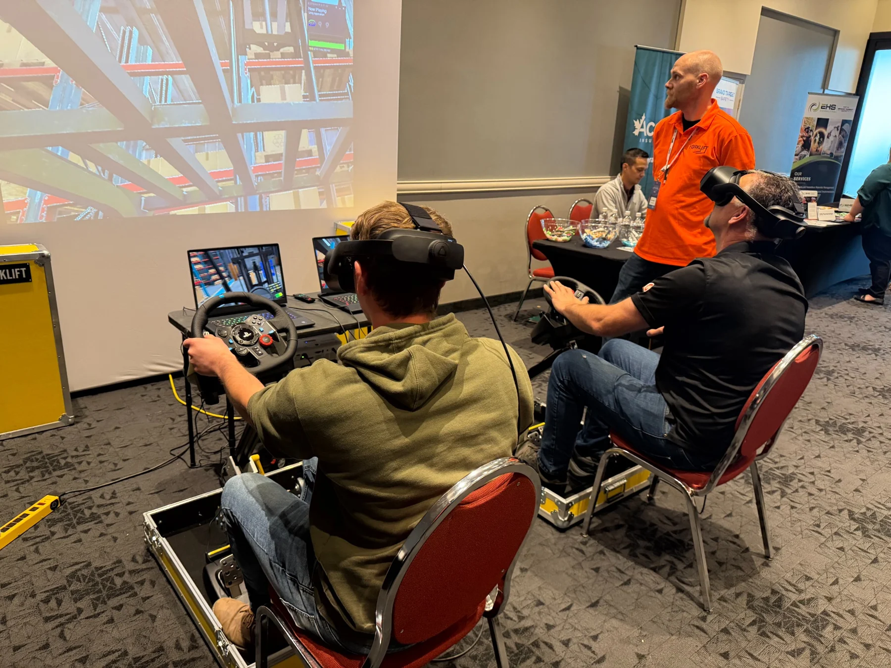 Steering, controls and VR come together in a demonstration.
